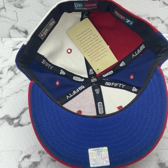 Men's New Era Cap Royal Blue | White | Red Clippers 59FIFTY Hardwood Classic NWT - Picture 7 of 8